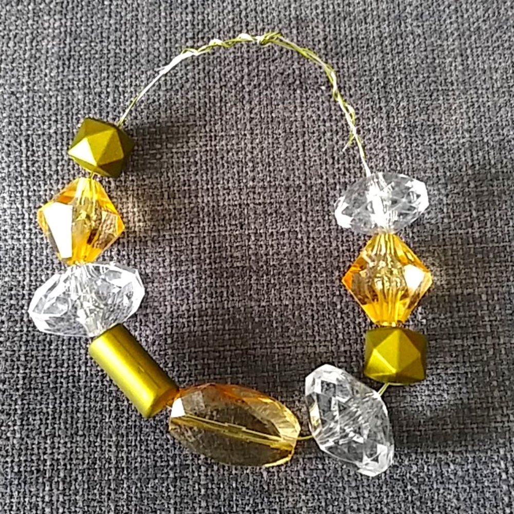 Its a wire bracelet homemade.